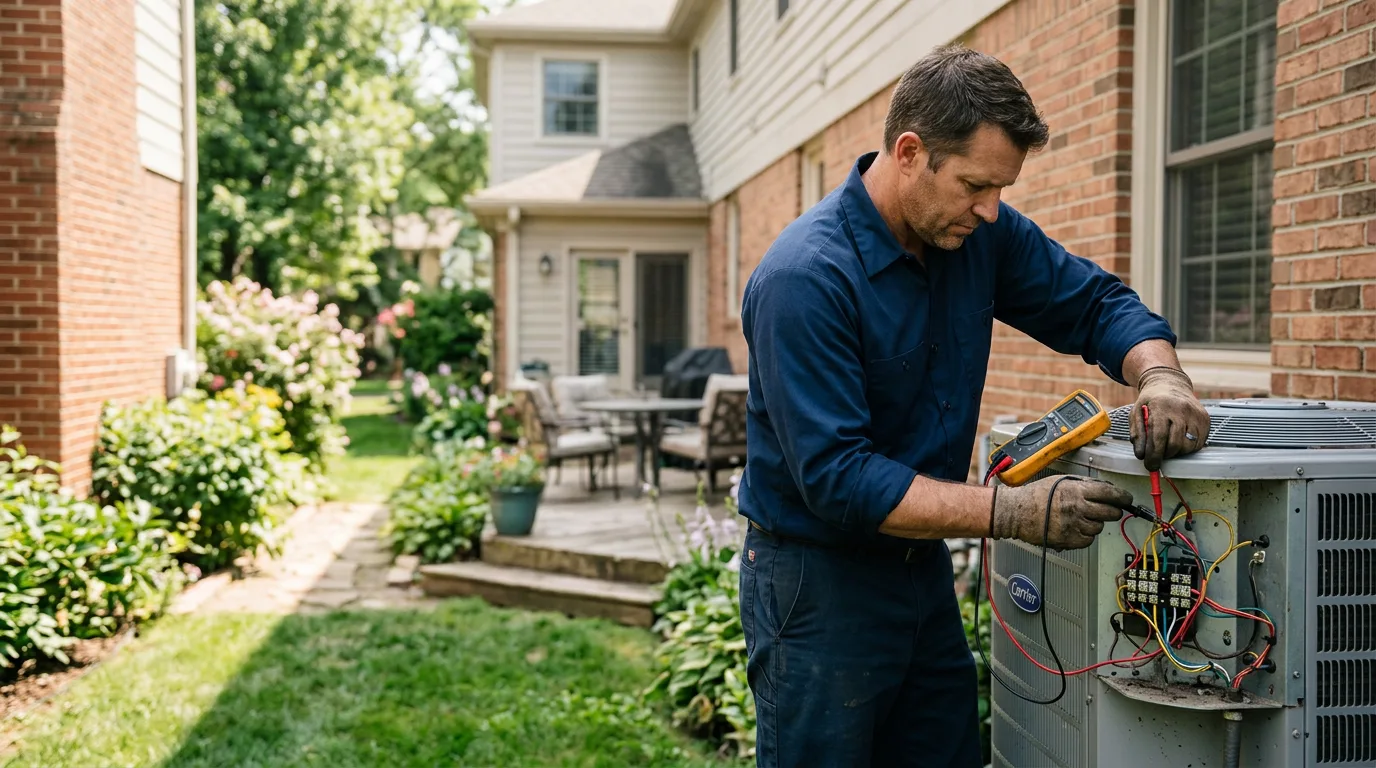 HVAC technician working near Ashley, MI